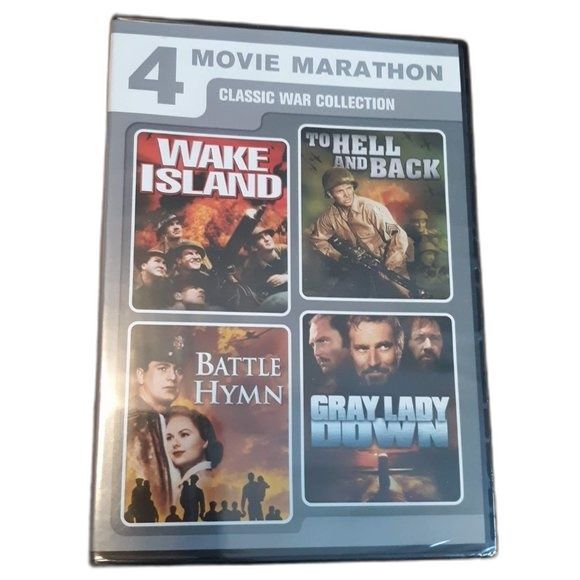 Classic War 4 Collection DVD Wake Island, To Hell and Back, Battle Hymn, +1 more - Picture 1 of 2